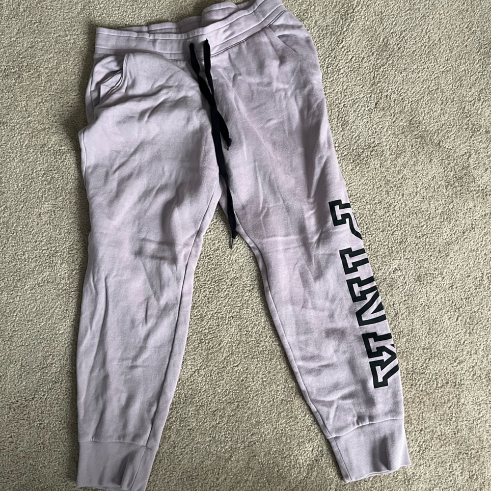 Purple sweatpants from pink